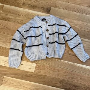 Vici Women's Cardigan Sweater - Gray and Blue